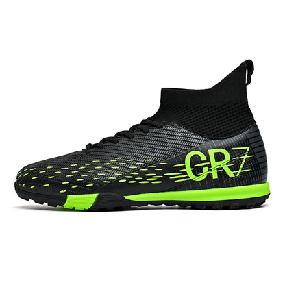 Ronaldo Style CR7 High top Best Soccer Cleats Shoes Youth/Kids Indoor/Outdoor - The GoatFind