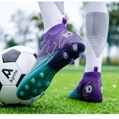 Messi Style High Top Soccer Cleats/TF/FG Professional Football Shoes - The GoatFind