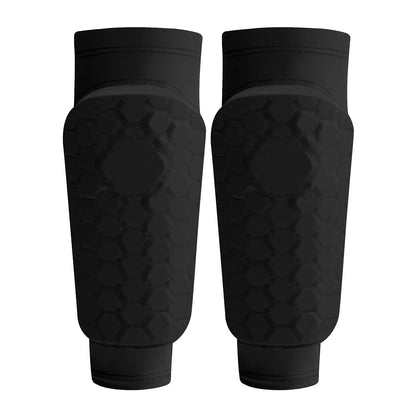 Kids Soccer Shin Guard Sleeves | Non-Slip Honeycomb Calf Protectors