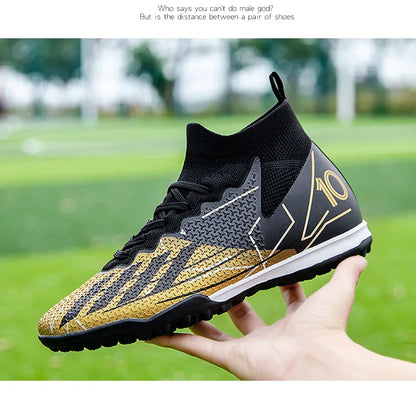 Messi Style High Top Soccer Cleats/TF/FG Professional Football Shoes - The GoatFind