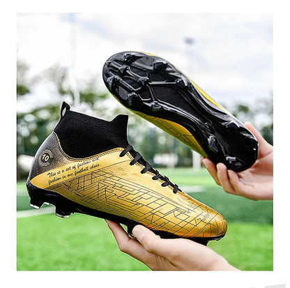 Premium Lionel Messi Style Gold Soccer Shoes TF/FG football Cleats Youth - The GoatFind