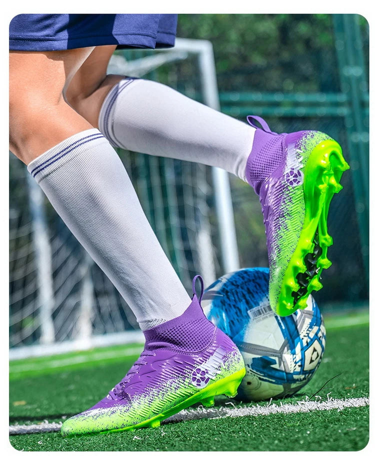 Scoremaster Professional CR7 High Top Soccer Cleats Shoes Youth Adult