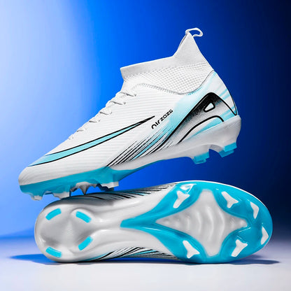 New Ronaldo Style CR Soccer Cleats/High Top TF/FG Shoes Adult/Youth - The GoatFind