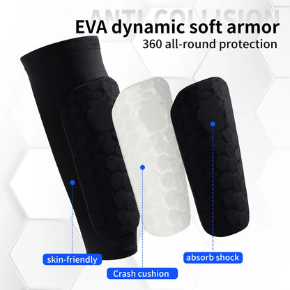 Kids Soccer Shin Guard Sleeves | Non-Slip Honeycomb Calf Protectors