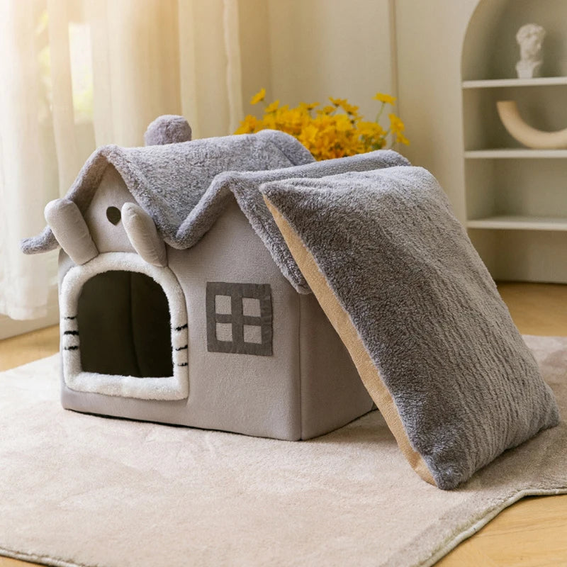 Warm Foldable Cat House Bed/Small Dogs House - The GoatFind