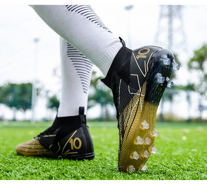 Messi Style High Top Soccer Cleats/TF/FG Professional Football Shoes - The GoatFind