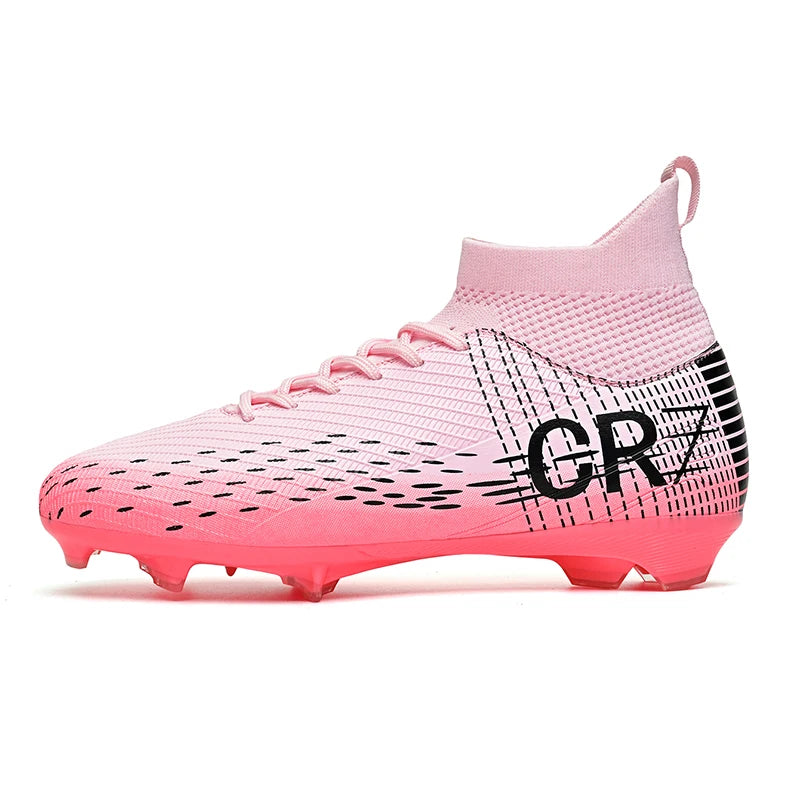 Ronaldo Style CR7 High top Best Soccer Cleats Shoes Youth/Kids Indoor/Outdoor