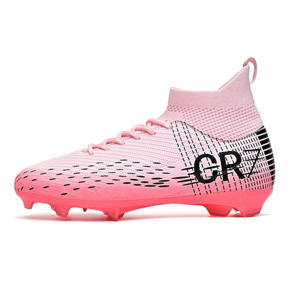 Ronaldo Style CR7 High top Best Soccer Cleats Shoes Youth/Kids Indoor/Outdoor