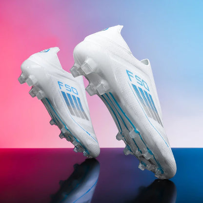 Lamine Yamal Style Laceless Soccer Shoes Cleats FG TF Youth Adult