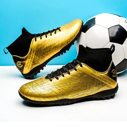 Premium Lionel Messi Style Gold Soccer Shoes TF/FG football Cleats Youth - The GoatFind