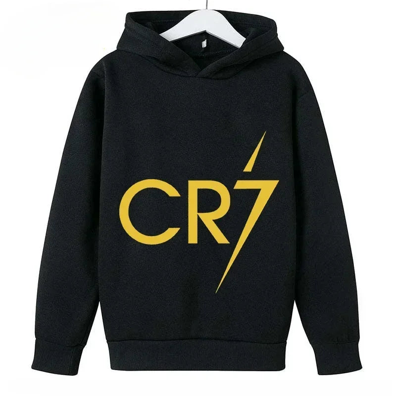Kid's Ronaldo Hoodie Sweatshirts CR 7 Printed SIU Assorted Black Boys/Girls