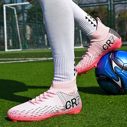 Ronaldo Style CR7 High top Best Soccer Cleats Shoes Youth/Kids Indoor/Outdoor - The GoatFind