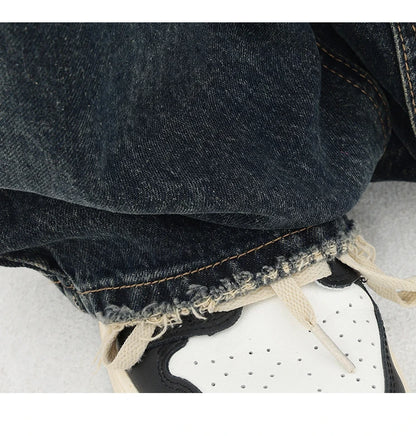 Womens Loose Wide leg Denim Jeans/Japanese Streetwear Baggy Fashion - The GoatFind
