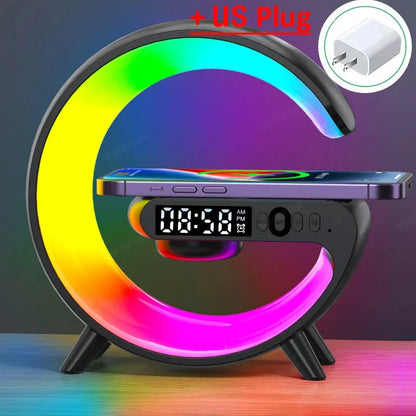 Multifunction IPhone/Samsung Wireless Charger/Phone Charging Station wt Clock - The GoatFind
