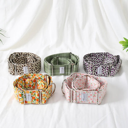 Italian Greyhound/Whippet Martingale Adjustable patterned Dog collar - The GoatFind