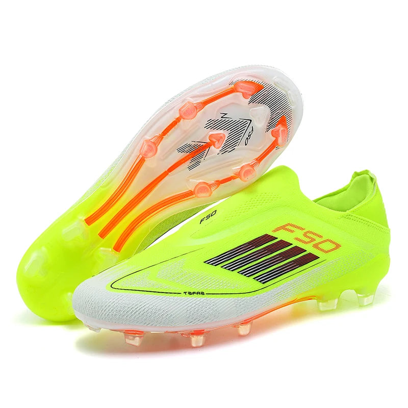 Lamine Yamal Style Laceless Soccer Shoes Cleats FG TF Youth Adult