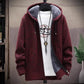 Men‘s Knitted Cardigan Winter Jacket/Hooded Fleece Warm Coat - The GoatFind Coffee / XS - Chest 38 inches, Coffee / S - Chest 39 inches, Coffee / M - Chest 41 inches, Coffee / L - Chest 42.5 inches, Coffee / XL - Chest 44 inches, Wine red / XS - Chest 38 inches, Wine red / S - Chest 39 inches, Wine red / M - Chest 41 inches, Wine red / L - Chest 42.5 inches, Wine red / XL - Chest 44 inches