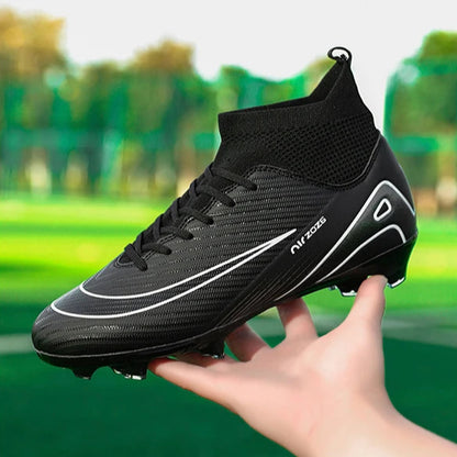 New Ronaldo Style CR Soccer Cleats/High Top TF/FG Shoes Adult/Youth - The GoatFind