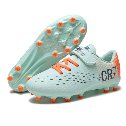 New CR7 Style Children Soccer Shoes | Cleats Ronaldo Style FG TURF Kids