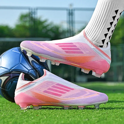 Laceless Soccer Cleats Messi/Salah/Yamal F50 Style Shoes Without lace Youth - The GoatFind