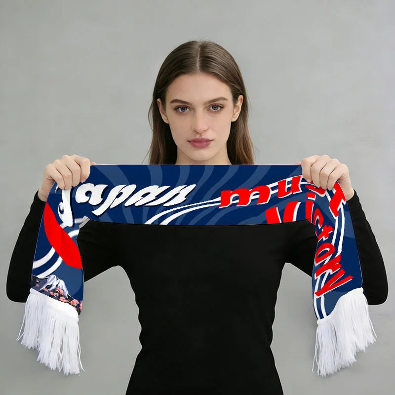 2026 Soccer World Printed Fan Scarf Flannel Tassel Football Cheering Cup