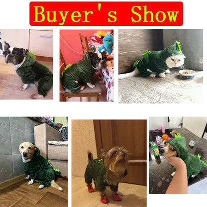Barky Small Dog Clothes Jumpsuits/Cat Soft Warm Costume - The GoatFind