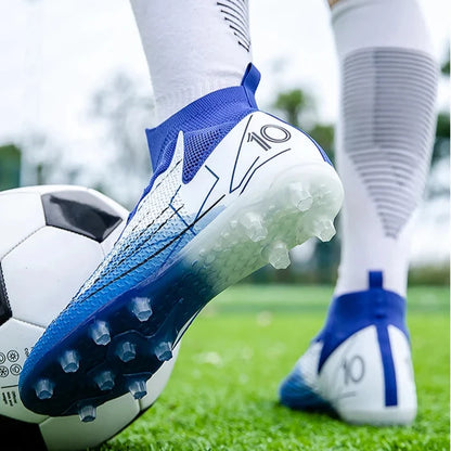 Messi Style High Top Soccer Cleats/TF/FG Professional Football Shoes - The GoatFind