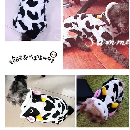 Cute Dog Holiday Costumes Jacket for Small/Medium/Large Dogs/Cats Clothes Soft Warm - The GoatFind