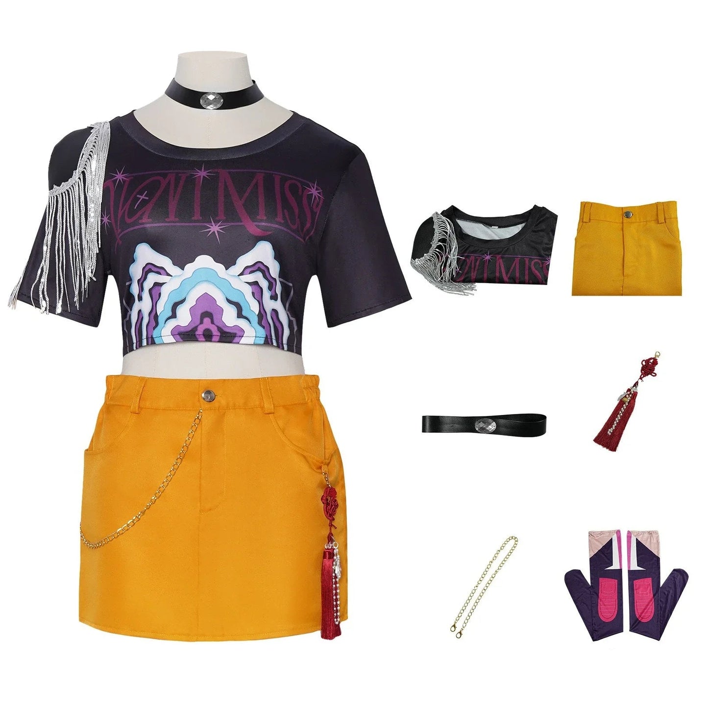 Kids Golden Rumi/Zoey/Mira/Saja Boys Cosplay KPop Demon Hunters Costume