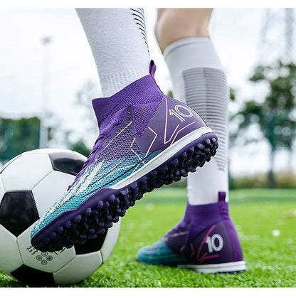 Messi Style High Top Soccer Cleats/TF/FG Professional Football Shoes - The GoatFind