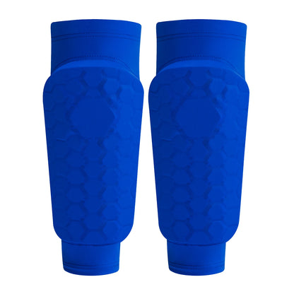 Kids Soccer Shin Guard Sleeves | Non-Slip Honeycomb Calf Protectors