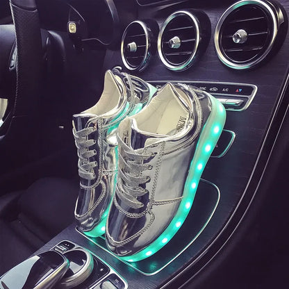 Luminous Light Up LED Sneakers/Glowing Tron Unisex Rechargeable Couple's Shoes - The GoatFind
