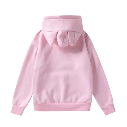 Women's Solid Sweatshirt Pullovers with Cat Ears/Loose Hoodies - The GoatFind