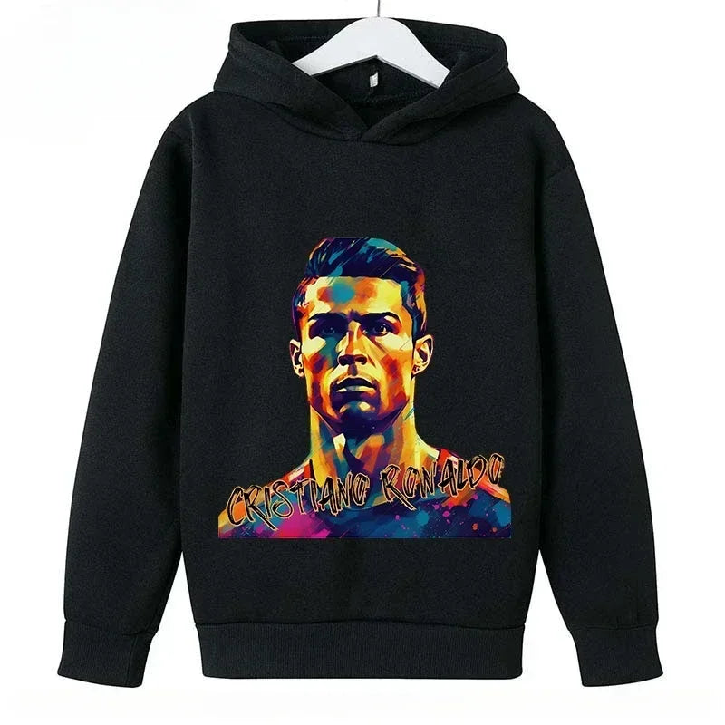 Kid's Ronaldo Hoodie Sweatshirts CR 7 Printed SIU Assorted Black Boys/Girls