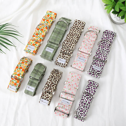 Italian Greyhound/Whippet Martingale Adjustable patterned Dog collar - The GoatFind