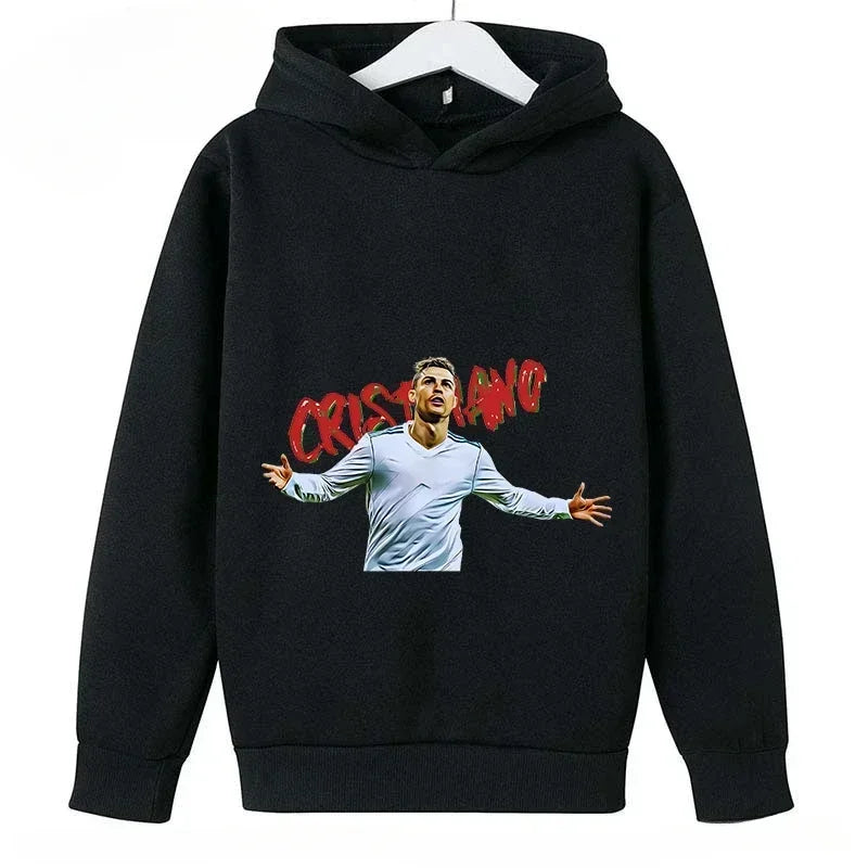 Kid's Ronaldo Hoodie Sweatshirts CR 7 Printed SIU Assorted Black Boys/Girls
