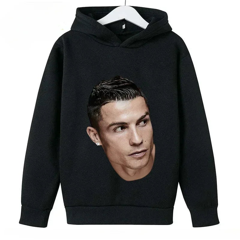 Kid's Ronaldo Hoodie Sweatshirts CR 7 Printed SIU Assorted Black Boys/Girls