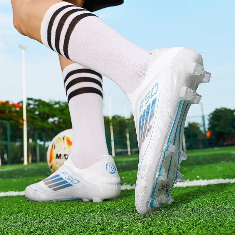 Lamine Yamal Style Laceless Soccer Shoes Cleats FG TF Youth Adult