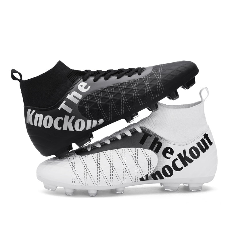 Knockout Soccer Cleats Mbappé High Ankle Soccer Kids/Adult/Youth Shoes - The GoatFind 505-AG-white / 1Y, 505-AG-white / 2Y, 505-AG-white / 3Y, 505-AG-white / 4Y, 505-AG-white / 5Y, 505-AG-white / 6Y, 505-AG-white / 6.5, 505-AG-white / 7, 505-AG-white / 7.5, 505-AG-white / 8