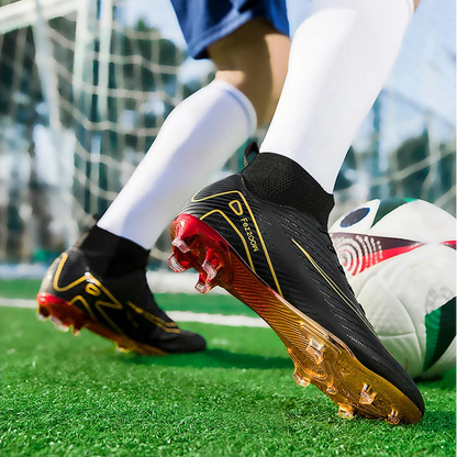 New Youth Soccer Cleats/Gold Mirror Bottom/CR7 Ronaldo Shoes TF/FG - The GoatFind