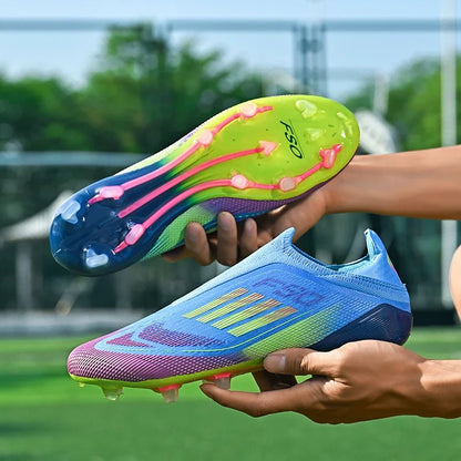 Laceless Soccer Cleats Messi/Salah/Yamal F50 Style Shoes Without lace Youth - The GoatFind