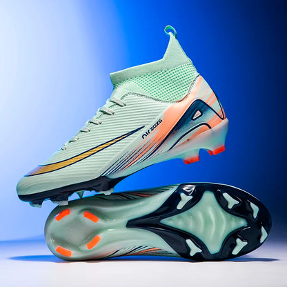 New Ronaldo Style CR Soccer Cleats/High Top TF/FG Shoes Adult/Youth - The GoatFind