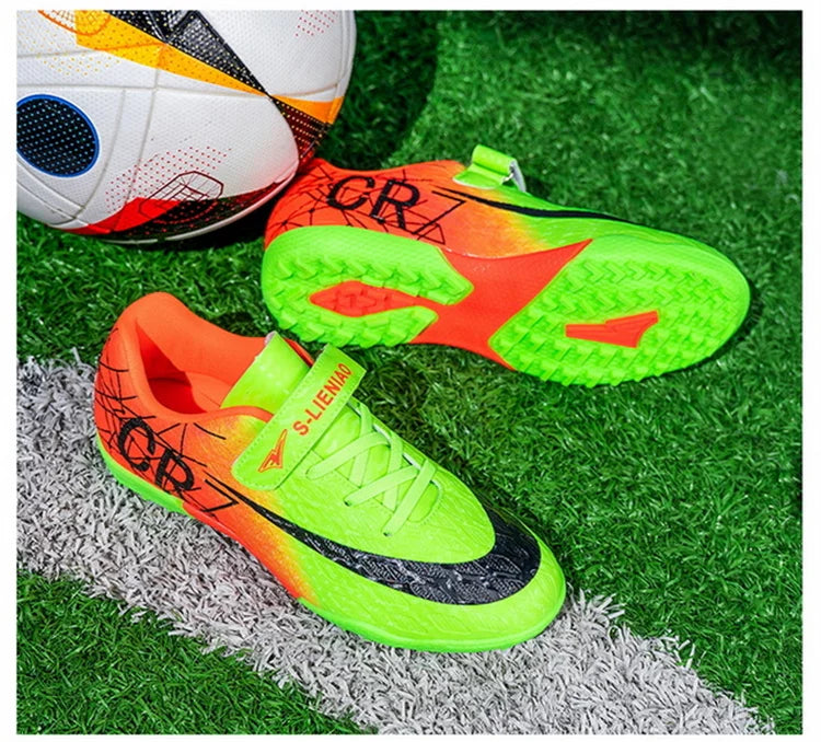 New Ronaldo Kids Soccer Cleats/Shoes/Boots Boy Girl futbol CR7 Youth