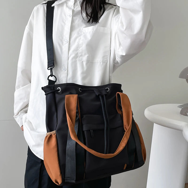 Multi-pocket Large Capacity Nylon Fabric Tote Bag for Womens - The GoatFind