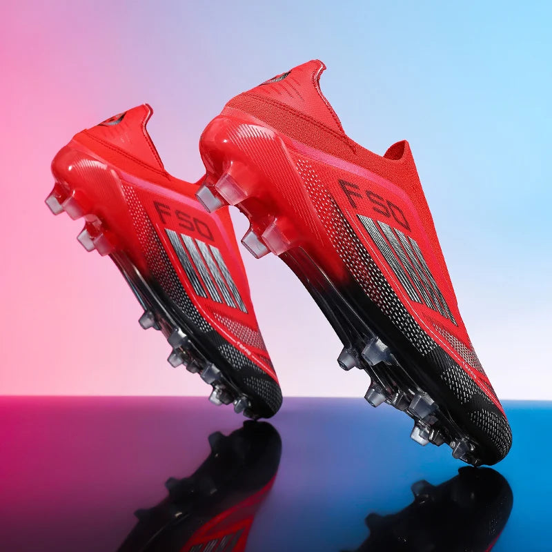 Lamine Yamal Style Laceless Soccer Shoes Cleats FG TF Youth Adult