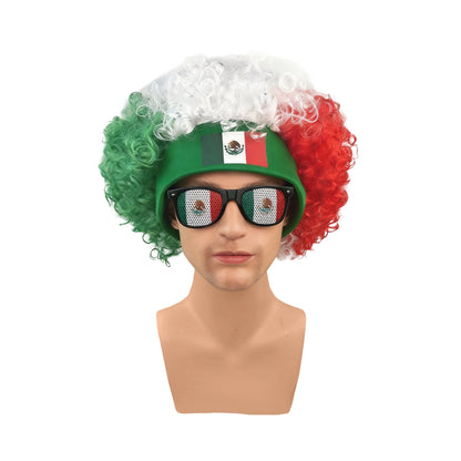 World Soccer/Football Fans Wig Cap Headdress for Kids Adults Cup 2026