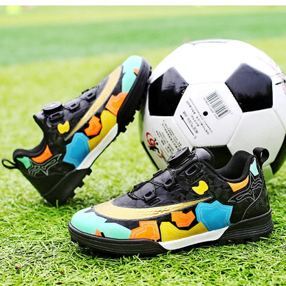 Indoor Kid's Soccer Shoes with auto lace/Training Shoes Non Slip Messi - The GoatFind