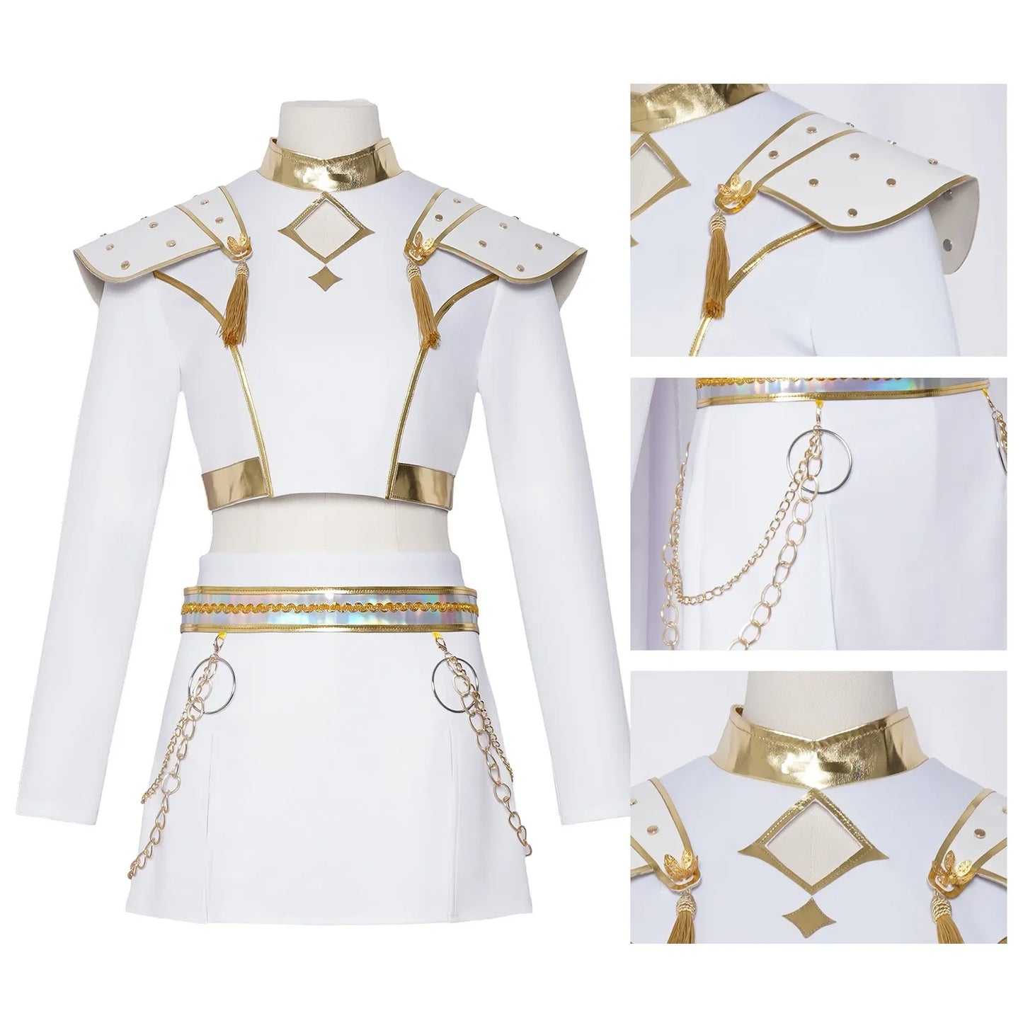 Kids Golden Rumi/Zoey/Mira/Saja Boys Cosplay KPop Demon Hunters Costume