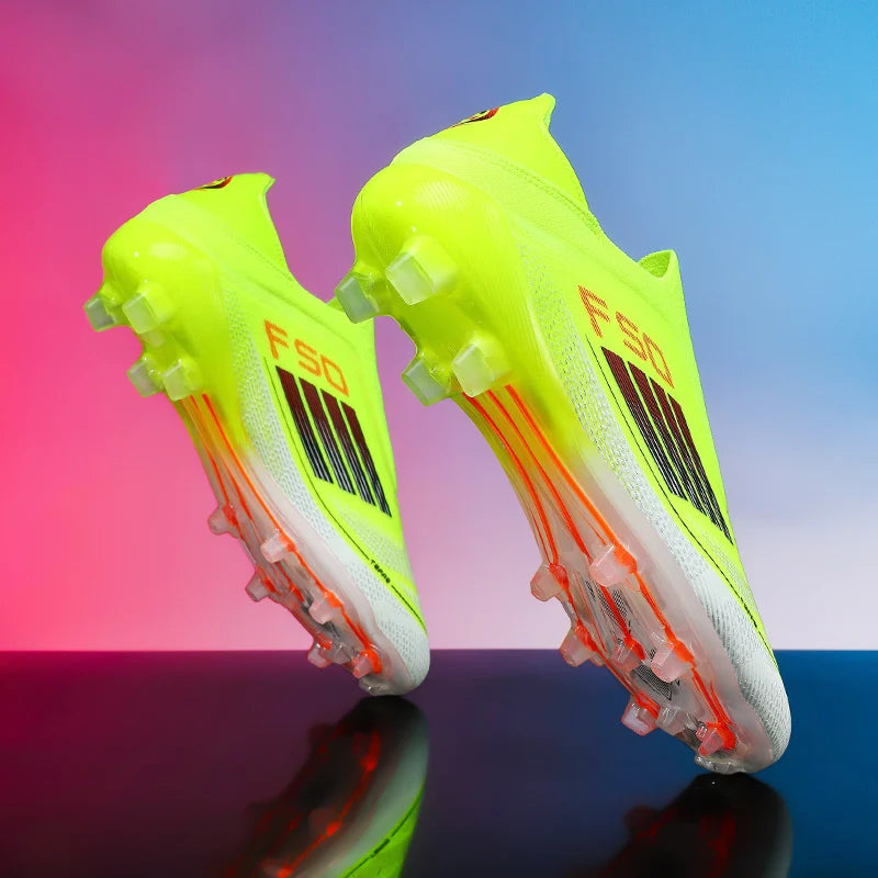 Lamine Yamal Style Laceless Soccer Shoes Cleats FG TF Youth Adult