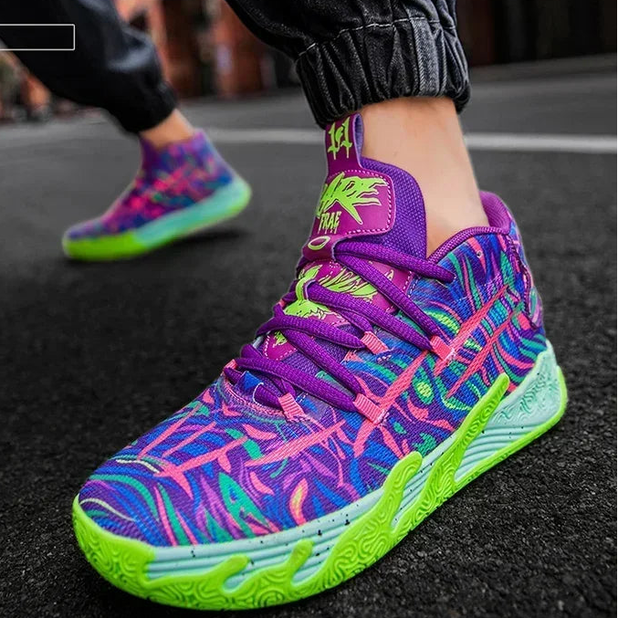Bare Toxic "Neon Flux" High-Top Basketball Shoes -Newest Sports Sneakers